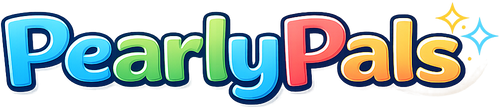 pearlypals logo, colorful, playful